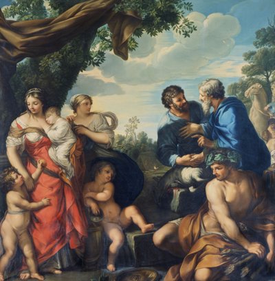 Meeting of Jacob and Laban by Ciro Ferri